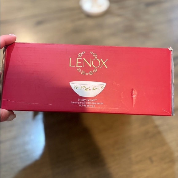 Lenox Other - Lenox Holly Scroll Serving Bowl 2.25 Qt